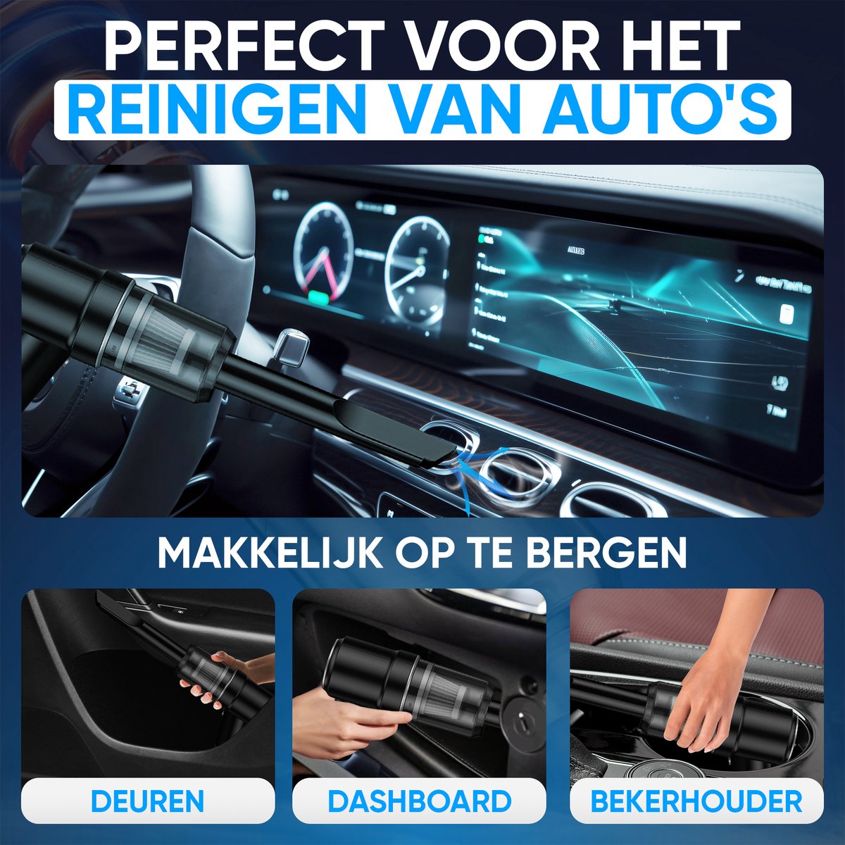 CleanWave™ Mini Autostofzuiger