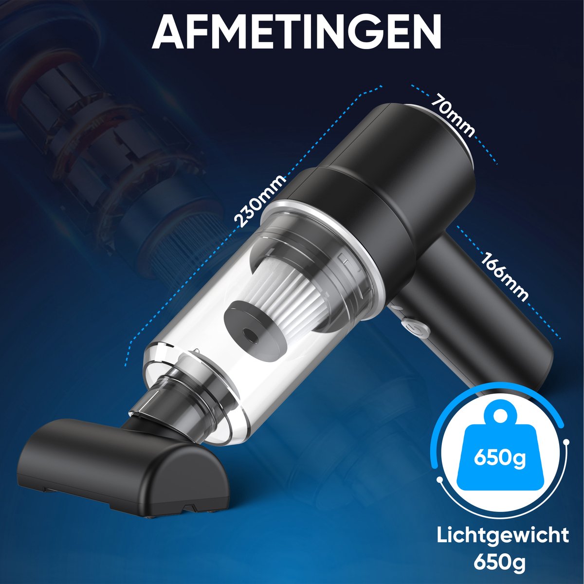 CleanWave™ Mini Autostofzuiger