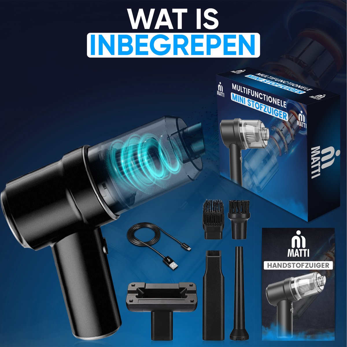 CleanWave™ Mini Autostofzuiger