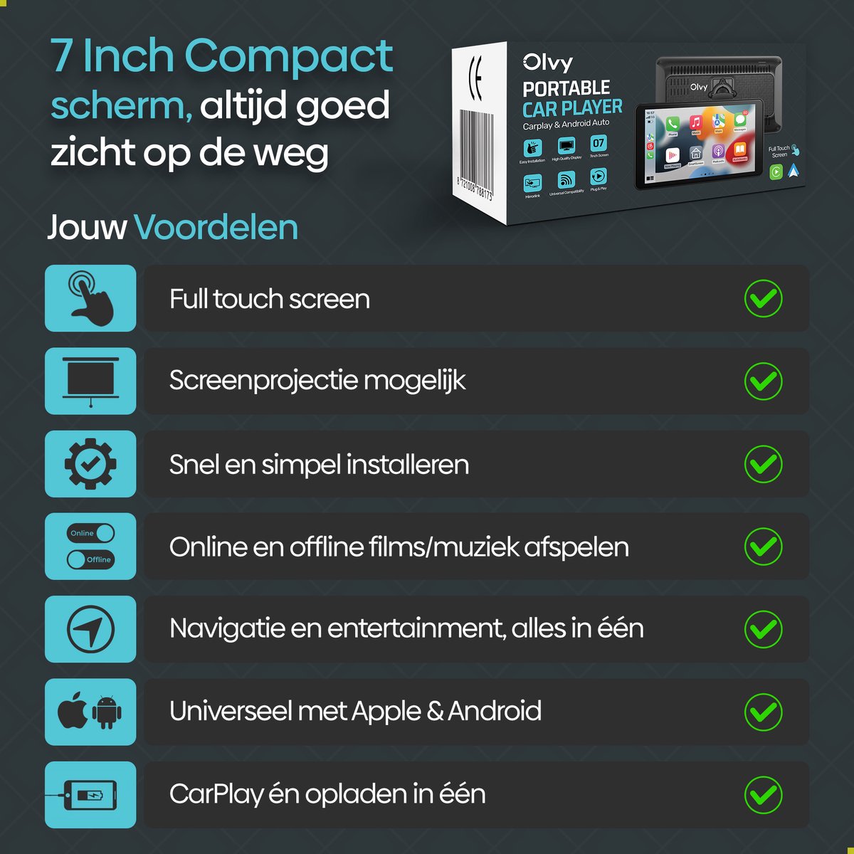 Apple CarPlay & Android Auto Scherm