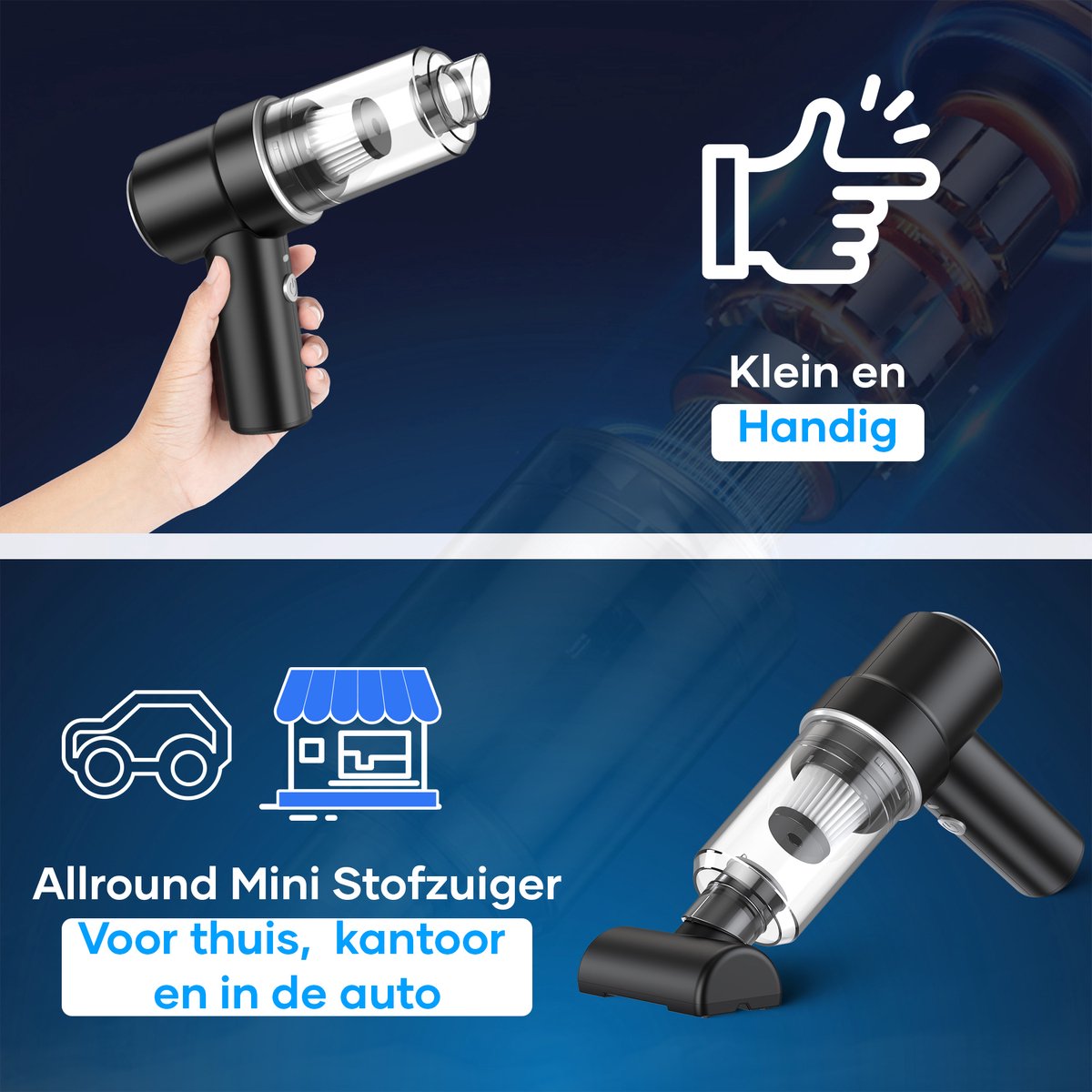 CleanWave™ Mini Autostofzuiger