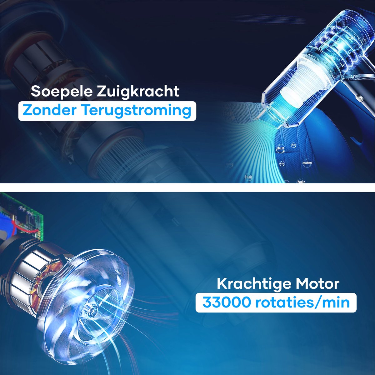 CleanWave™ Mini Autostofzuiger