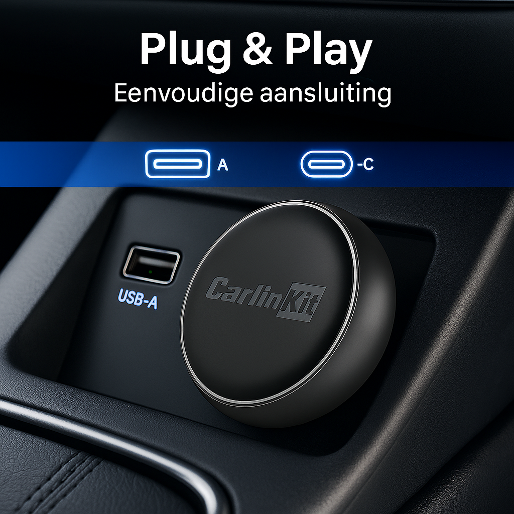 Draadloze USB Apple Carplay & Android Auto