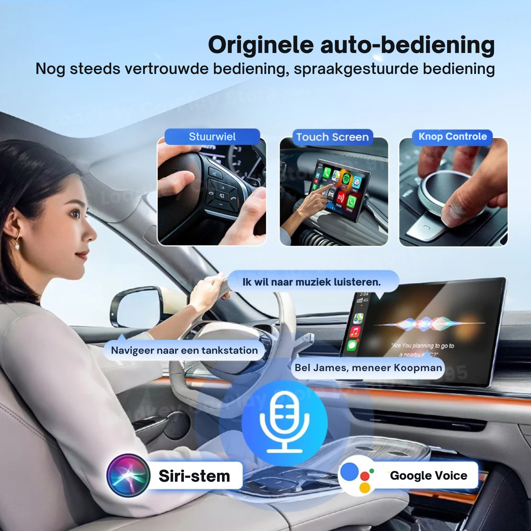 Draadloze USB Apple Carplay & Android Auto